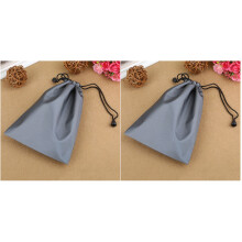 20Pcs Velveteen Gray Drawstring Bag Jewelry Holder Waterproof Pouch
