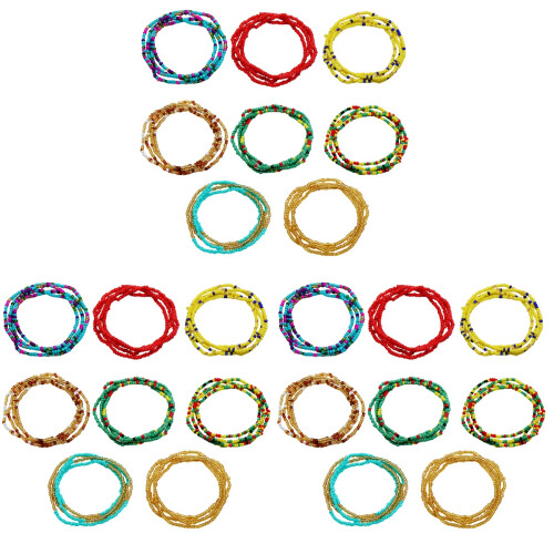 24Pièces Chaînes Et Taille Perles Métal Cadeau Été 2