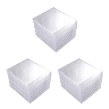 30Pcs Transparent Cd Case for Media Storage Portable Dual Disc Package