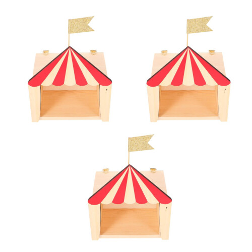 3Pièces Étagères Décoratives Rouges Pour D’enfant 1