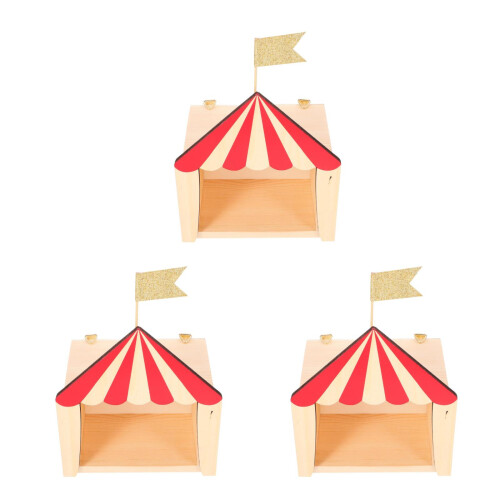 3Pièces Étagères Décoratives Rouges Pour D’enfant 2
