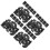 2000Pcs Black Fabric Size Labels for Clothing Sewing Clear Printed 1