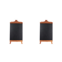 2Pcs Multi-Color Wood Chalkboard Message Boards with Stand for Notes