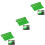 3Pièces Wrap Autocollant Vert Adhésif Multi-Usages 4