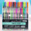 3Pièces Gel Pens Noir Ensemble 48 Couleurs Fluide Pour Dessin 2