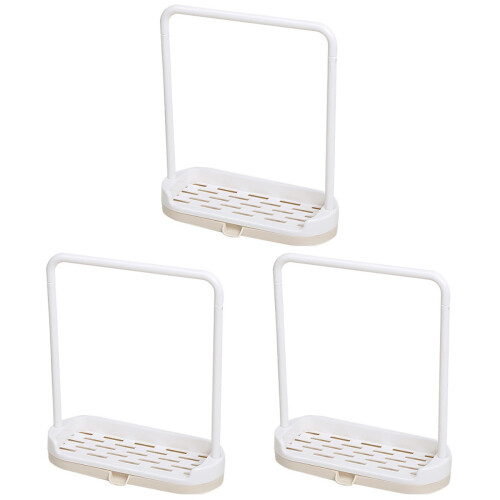 3Pièces Rack Séchage Torchons Beige U-Inversé Égouttoir 2