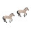 2Pièces Modèles Simulés De Chevaux Jouets En Plastique Multiusage 5