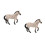 2Pièces Modèles Simulés De Chevaux Jouets En Plastique Multiusage 7