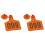200Pièces Plaques Orange Pour Chèvres Porcs, Design Sûr 3