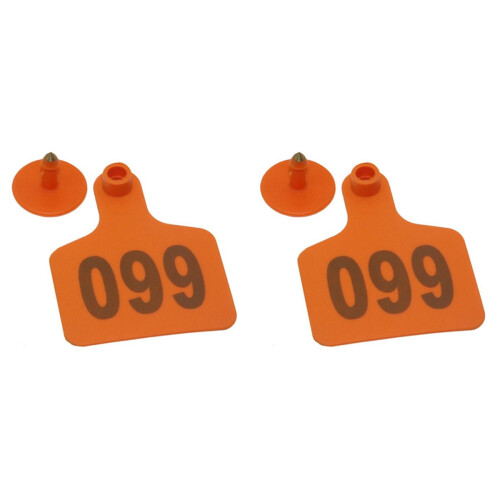 200Pièces Plaques Orange Pour Chèvres Porcs, Design Sûr 2