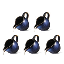 5St Kleine Blauwe Keramische Roomkan Voor Koffie En Dagelijks Gebruik