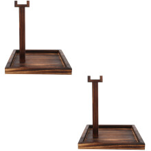 2Pièces Support Casque Gaming En Bois Manche Clair, Rangement