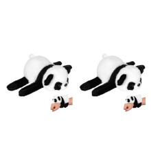 2Pièces Bracelets Slap En Peluche Blancs Animaux Mignons Pour Enfants
