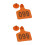 200Pièces Plaques Orange Pour Chèvres Porcs, Design Sûr 4