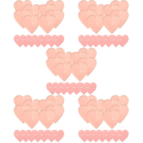 5Sets Pink Heart-Shaped Paper for Home Party Use