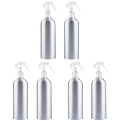6Pièces Flacon Spray Aluminium Argent Compact Portable Uniforme 2