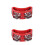 2Pièces Instruments De Percussion Pieds Rouge Avec Grelots Métal ABS 4