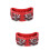 2Pièces Instruments De Percussion Pieds Rouge Avec Grelots Métal ABS 6