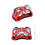 2Pièces Instruments De Percussion Pieds Rouge Avec Grelots Métal ABS 8