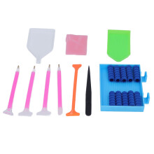 42pcs Rhinestone Painting Tools Set Green Tray Pen Grippers for Beginners