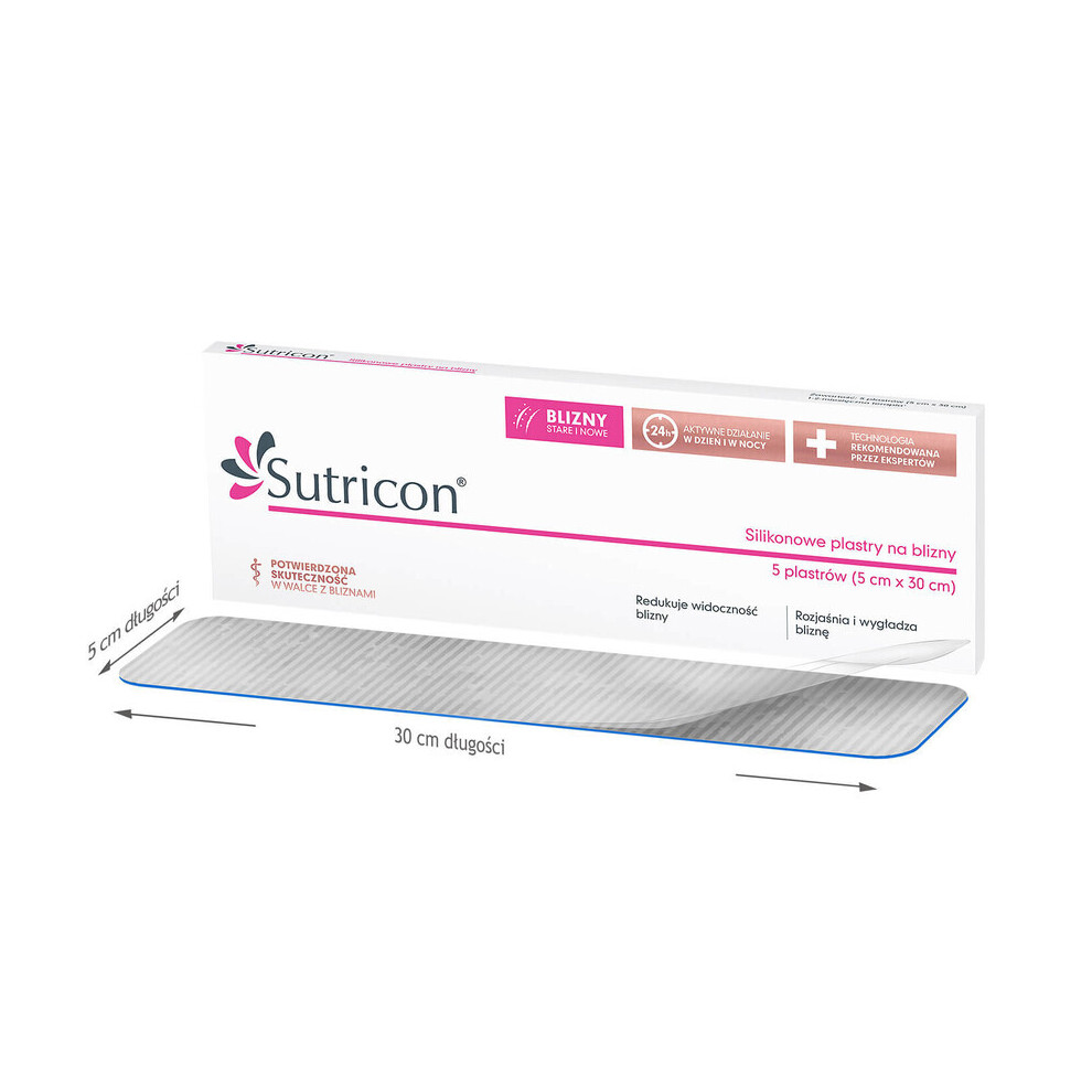 Verco Sutricon 1 X Silicone Patches Scars 3Cm X 10Cm Plaster Silikonowy