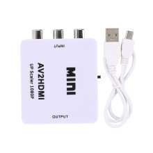Digital AV To HDMI Converter Mini RCA Composite Adapter With1080P Output USB Powered Support PAL NTSC For Game Consoles DVD VHS Players Set Top Boxes