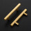 Brass Cabinet Pulls Champagne Gold 5-Pack 5 Inch 2