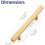 Brass Cabinet Pulls Champagne Gold 5-Pack 5 Inch 3