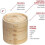 2-Tier Bamboo Steamer Baskets, 6-Inch 2