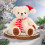 Urso de pelúcia natalino com gorro de Papai Noel 3