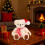 Urso de pelúcia natalino com gorro de Papai Noel 4