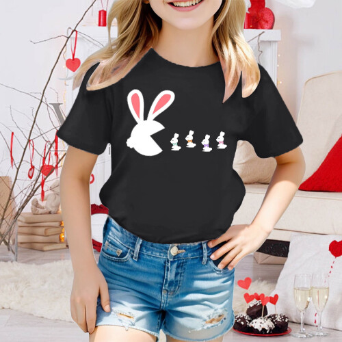 Kids Easter Tee Petal Sleeve Black 3-4 Years 1