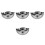 4Pcs Silver Stainless Steel Fruit Bowls Kitchen Storage Bowls 6