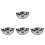 4Pcs Silver Stainless Steel Fruit Bowls Kitchen Storage Bowls 7