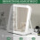 8x10" Lighted Vanity Mirror, 3-Color Dimmable LED, Touch Control, Portable w/ U-Bracket – White 5