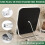 8x10" Lighted Vanity Mirror, 3-Color Dimmable LED, Touch Control, Portable w/ U-Bracket – White 6