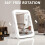 8x10" Lighted Vanity Mirror, 3-Color Dimmable LED, Touch Control, Portable w/ U-Bracket – White 7