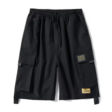 Men's Quick Dry Fabric Cargo Shorts Breathable Casual Twill Stretch Shorts with Adjustable Drawstring Multiple Pockets Comfortable Material for