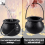 12Pcs Mini Black Cauldron with Handle Halloween Witch Pot Candy Holder for 2