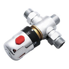 Adjust Flow Hot And Cold Water Mixing Valve With Thermostatic Control Suitable For Shower Solid Brass Check Valve Durable Performance For Bathroom