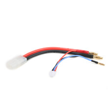 Câble de connexion pour modèle RC avec fiche banane à 90, adaptateur de charge de batterie Tamiya, compatible avec les batteries LiPo, fil en
