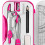 Math Geometry Kit Protractor Compass Set Ruler Pencil Sharpener Eraser Schooling Pink 3