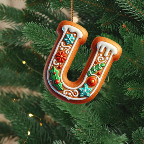 26 Alphabet Acrylic Christmas Ornaments 1