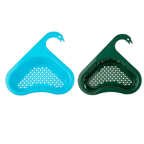 2PC Multifunctional Hanging Filterrack Sink Filter Basket Triangular Swan Basket 1
