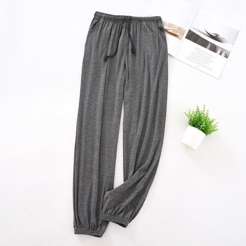 Men's Lightweight Pajama Pants Stretchy Solid Loose Fit 1