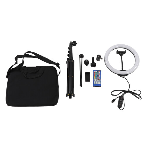 Special Effects RGB LED Ring Light LED Selfie Ring Light with3Modes Adjustable Brightness Color Temperature Switch Smartphone Mount Wireless Remote