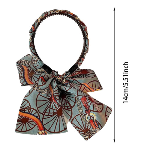 Satin-Haarreif mit Knoten und langem Band 2