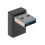 USB3.0 Αρσενικό σε Θηλυκό, Προσαρμογέας επέκτασης δεξιάς γωνίας 90 μοιρών, Σύνδεση USB 5