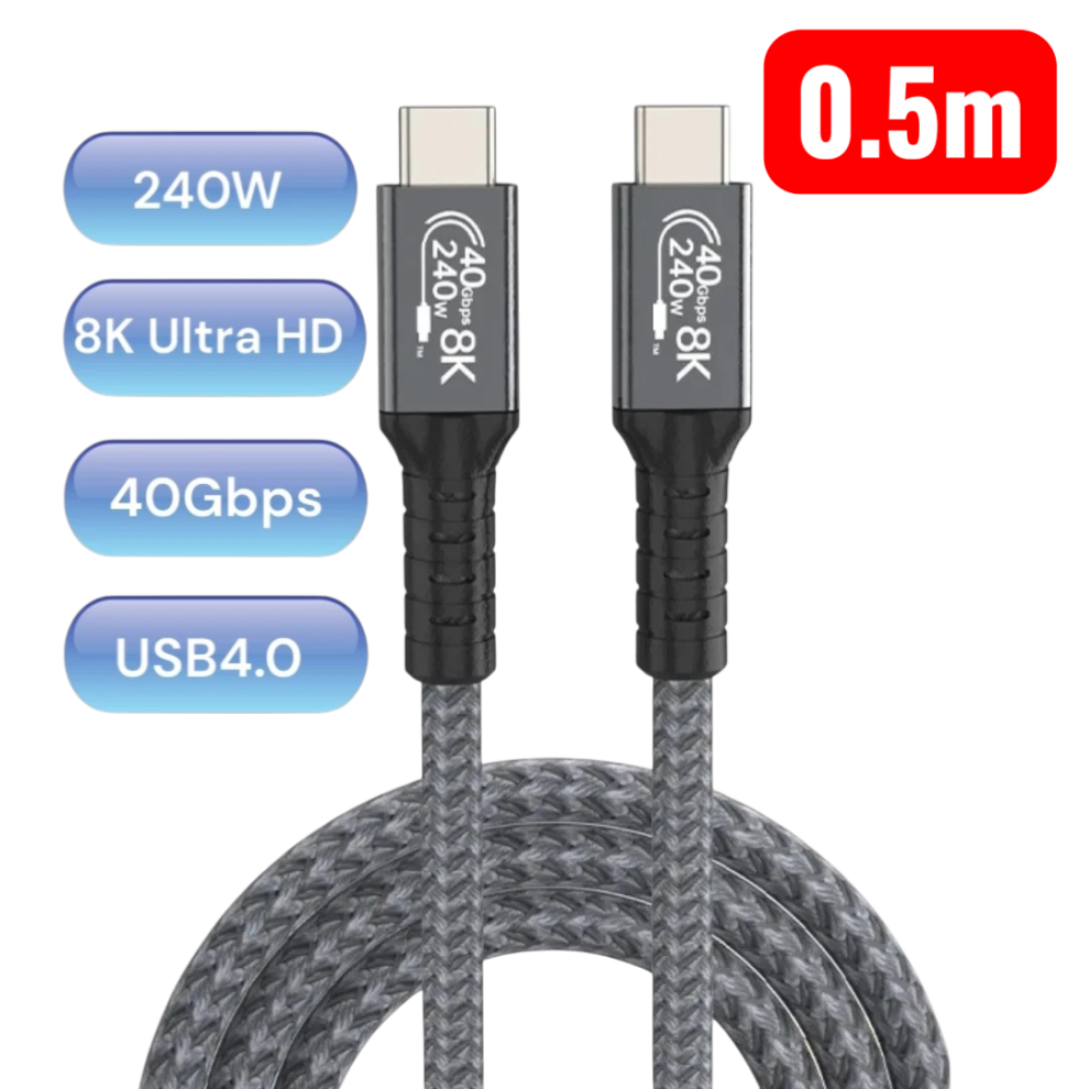 Usb C To Type C 240W 40Gbps 8K Usb4 0.5M 674026158078