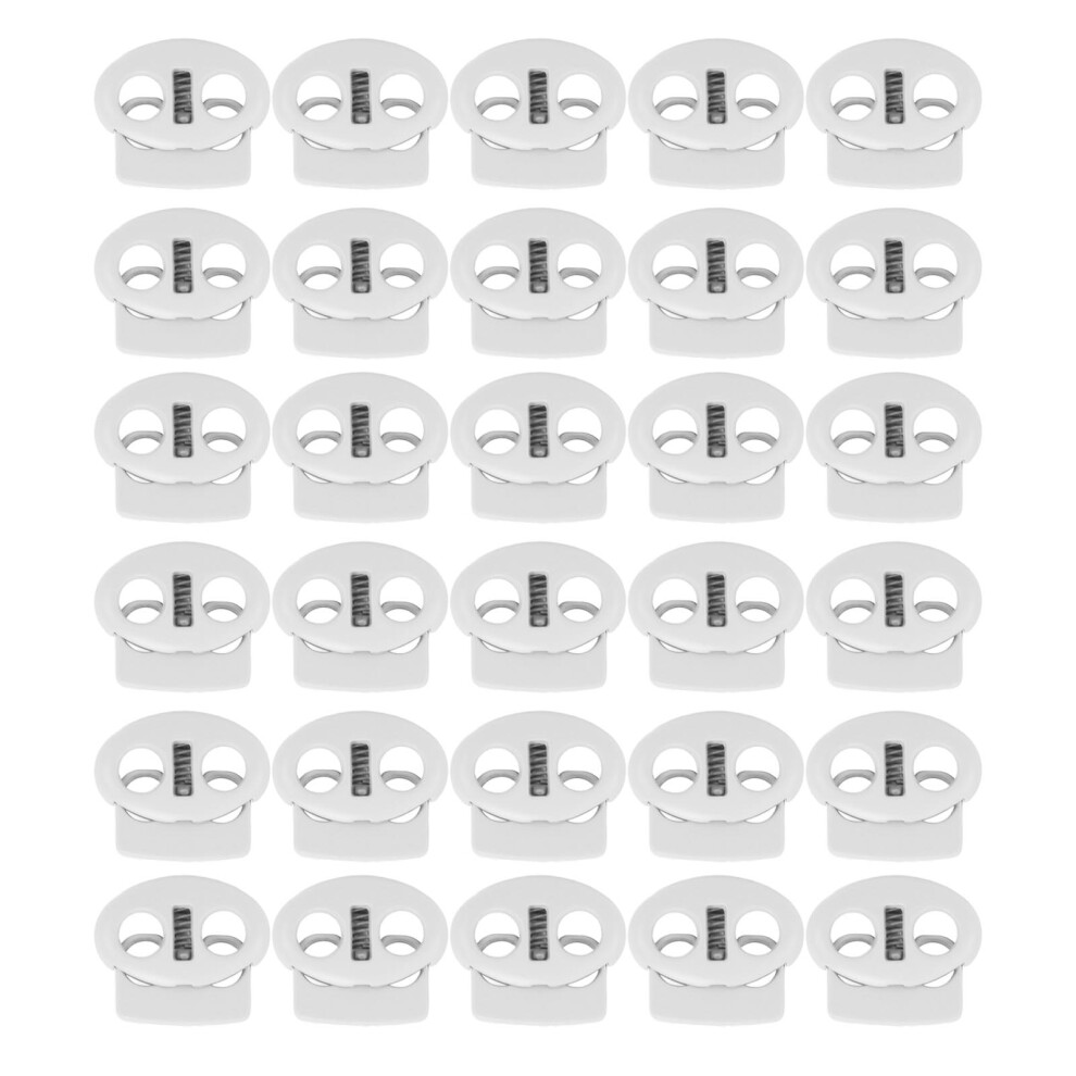 Spring Loaded Cord Lock End Toggle Zinc Alloy Double Hole Cord Adjuster For Drawstring Bags And Shoelaces (Firm Grip Lightweight Easy Installation) 9071309217285
